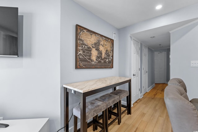 dining room featuring light hardwood / wood-style floors