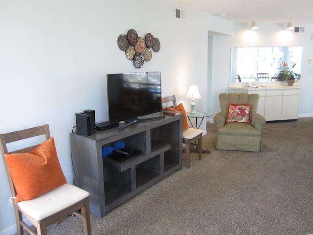 view of carpeted living room