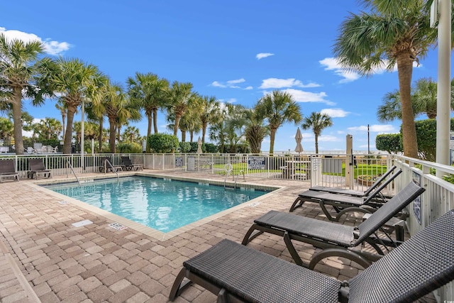 view of pool with a patio area