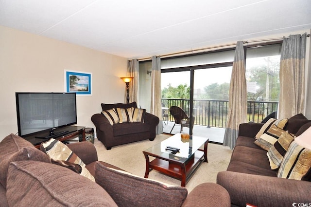 view of carpeted living room