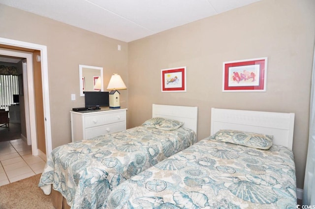 view of tiled bedroom