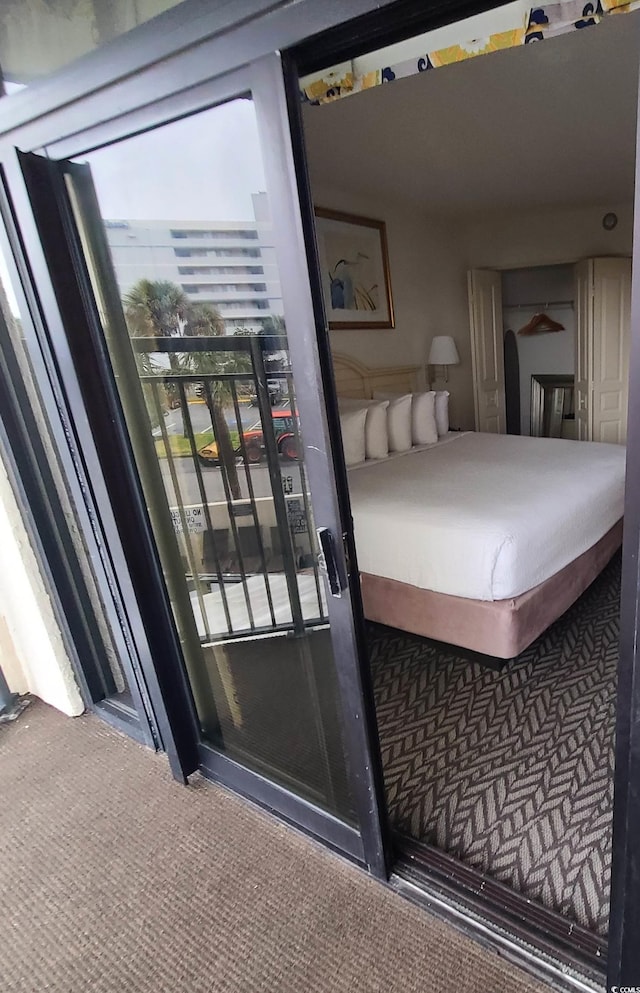 view of carpeted bedroom