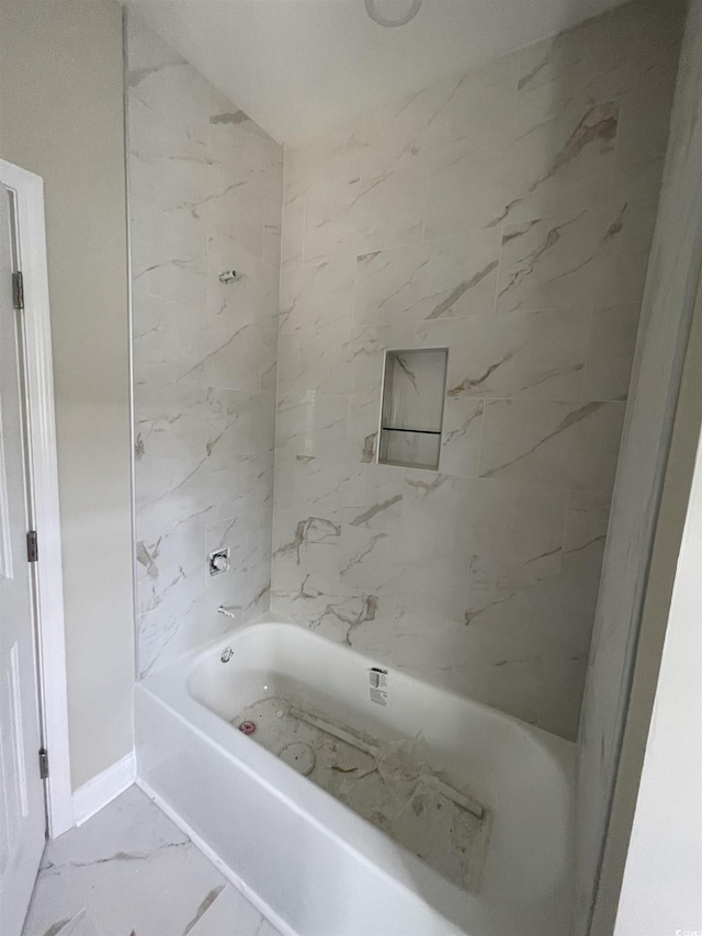 721 10th Ave S, Surfside Beach, SC 29575 - full bathroom with marble finish flooring and bathing tub / shower combination