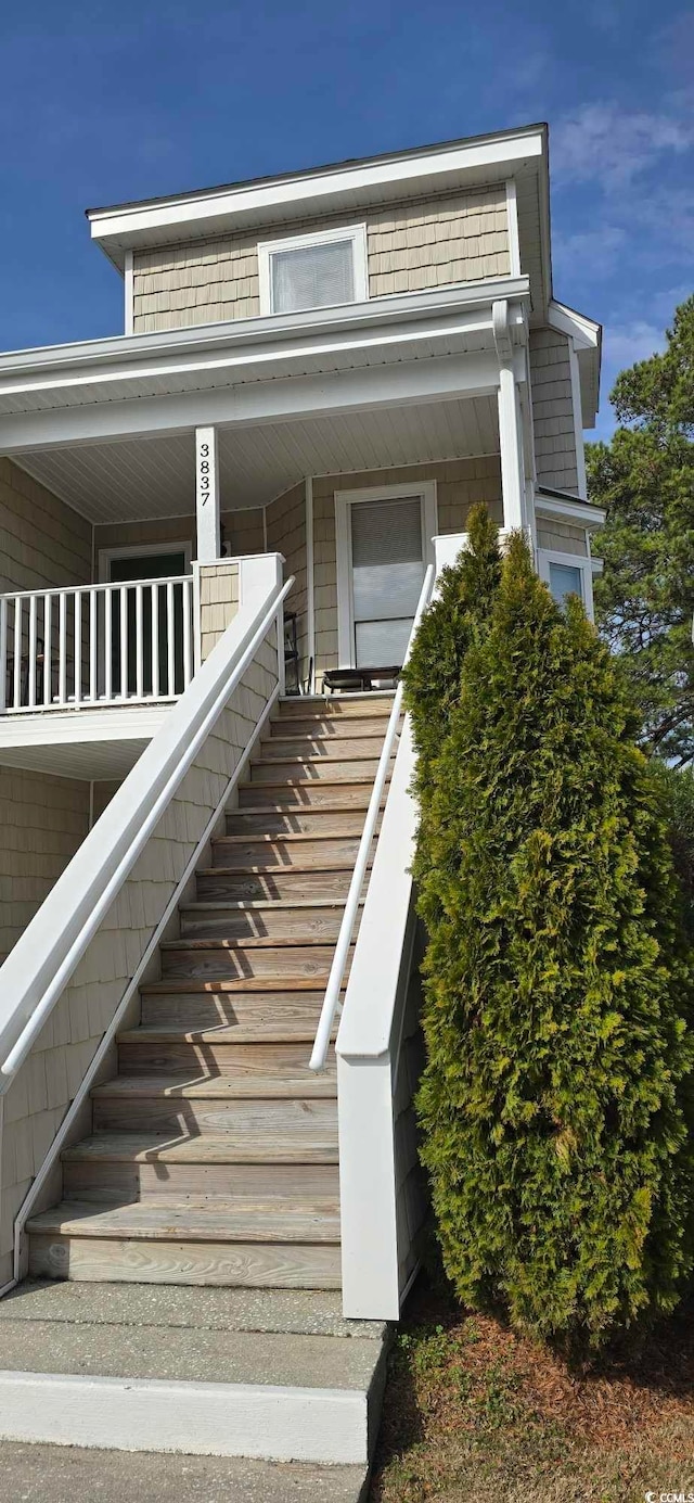 exterior space with a balcony