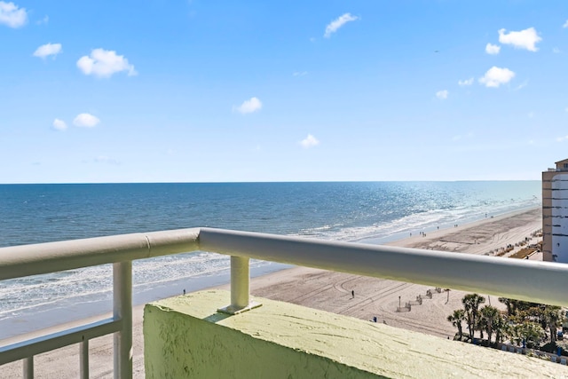 water view with a view of the beach