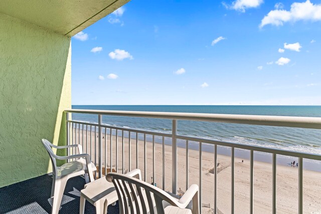1105 S Ocean Blvd Unit 904, Myrtle Beach, SC 29577 - balcony featuring a beach view and a water view