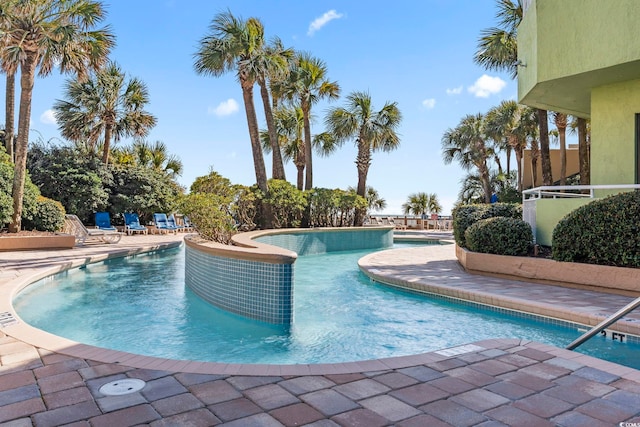 view of pool with a patio