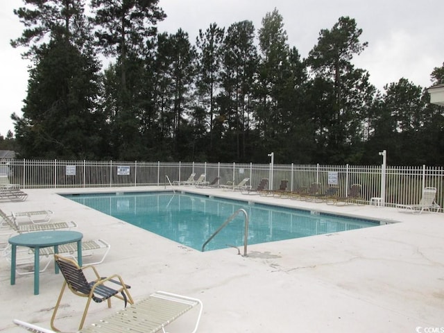 view of pool with a patio area