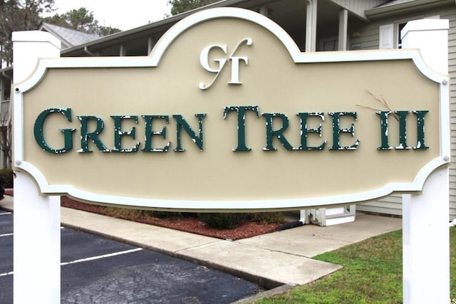 view of community sign