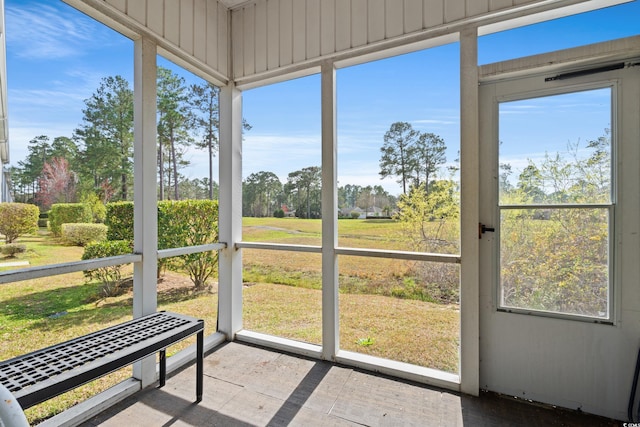 view of sunroom