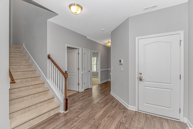 entryway featuring wood-type flooring