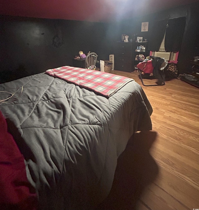 bedroom featuring light hardwood / wood-style flooring