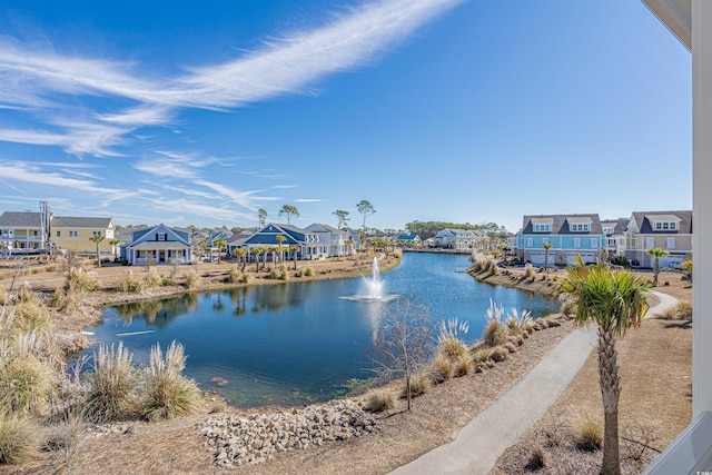 water view with a residential view