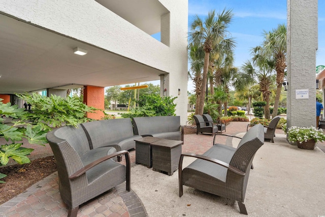 view of patio / terrace featuring an outdoor hangout area