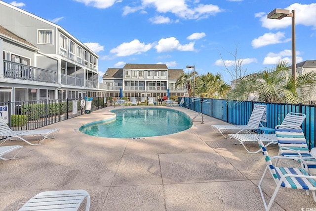 view of pool with a patio area