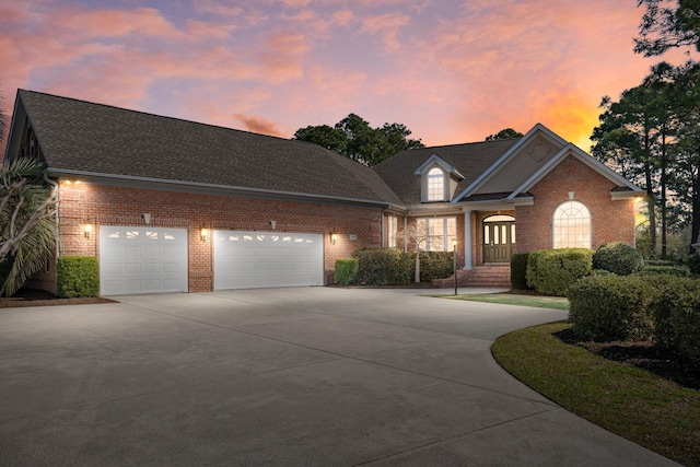 view of front of home featuring a garage