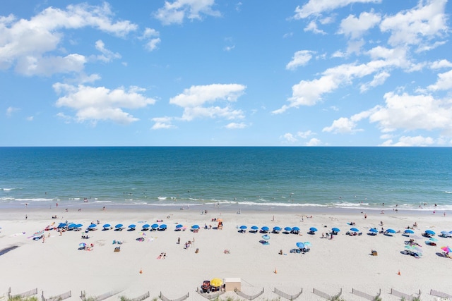 water view with a view of the beach