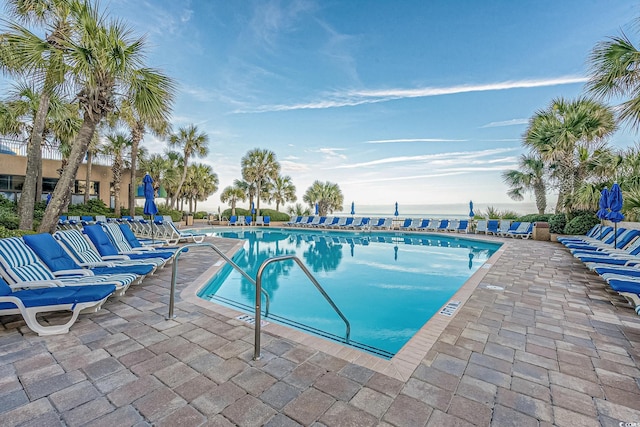 view of pool with a patio