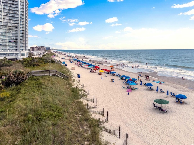 water view with a beach view