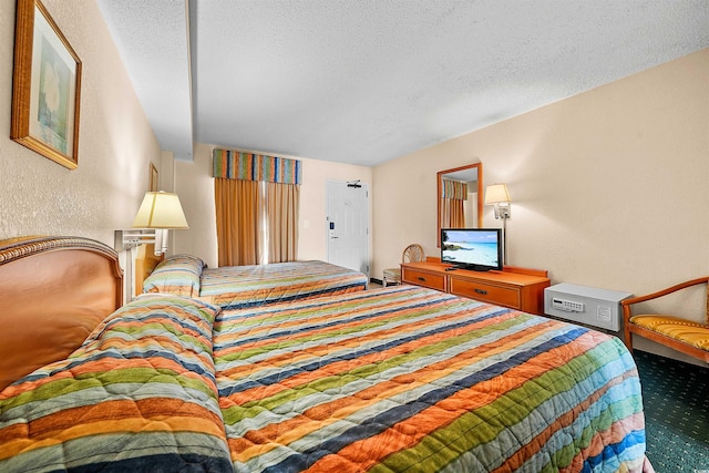 bedroom with a textured ceiling