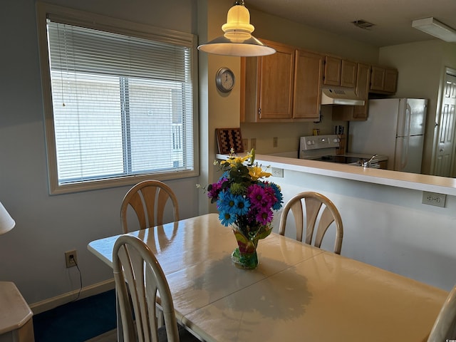 view of dining area