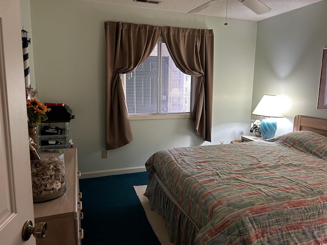 bedroom with a textured ceiling