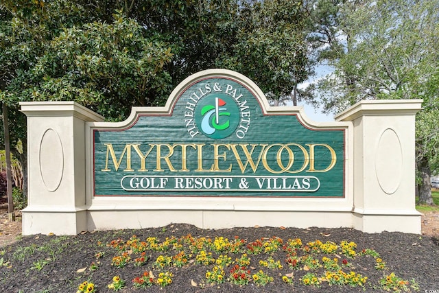 view of community sign