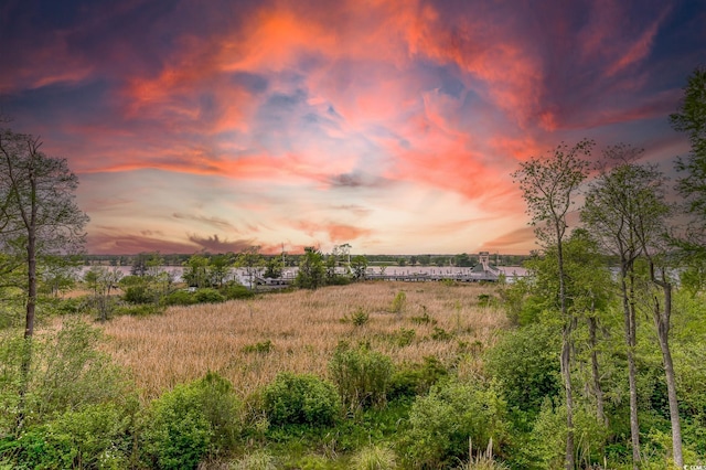 view of nature at dusk