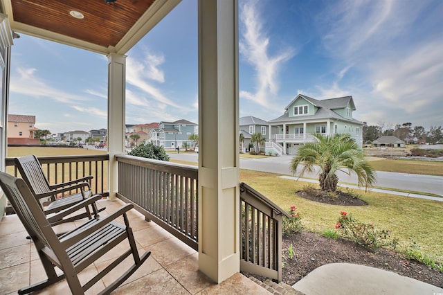 balcony with a porch