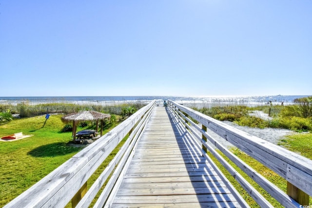 view of property's community featuring a water view