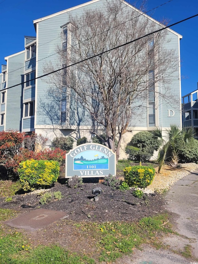 view of community sign