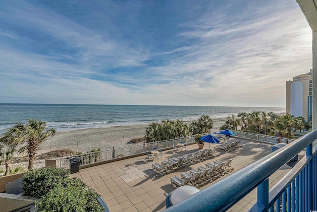 water view with a view of the beach