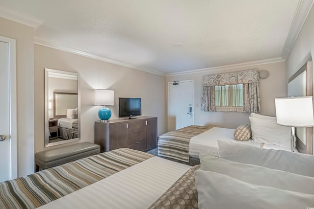 bedroom featuring ornamental molding