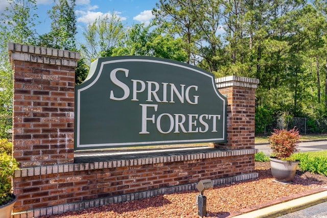 view of community sign