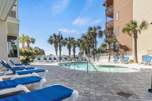 view of pool with a patio