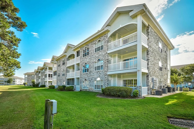 view of property with central AC unit