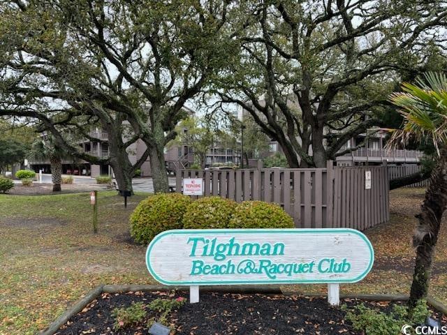 view of community sign