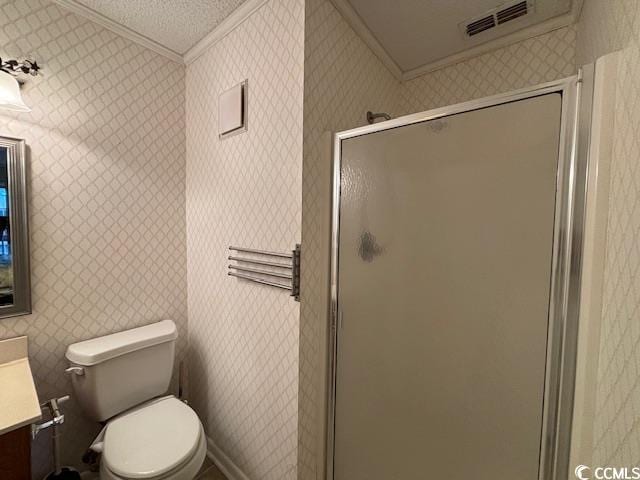 212 2nd Ave N Unit 362, North Myrtle Beach, SC 29582 - full bath with vanity, ornamental molding, a stall shower, and visible vents