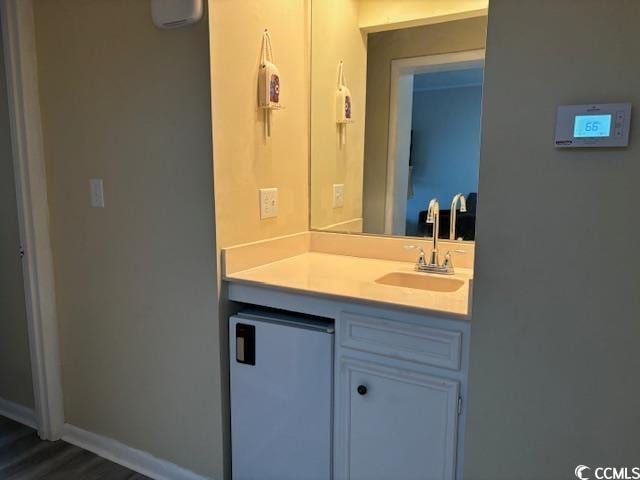 bathroom with large vanity