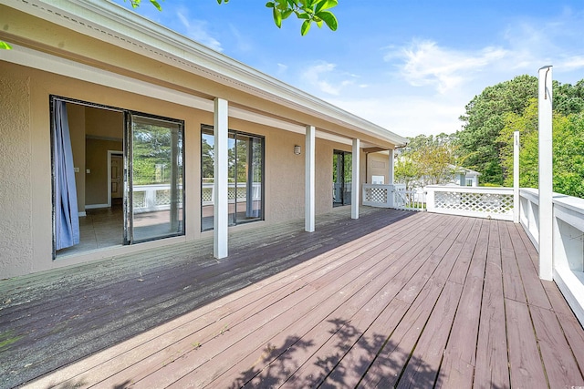 view of wooden terrace