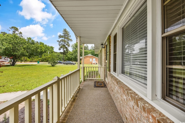 balcony with covered porch