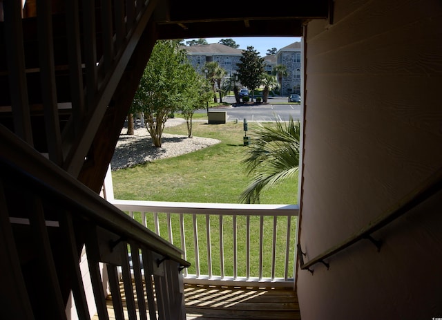 view of stairs