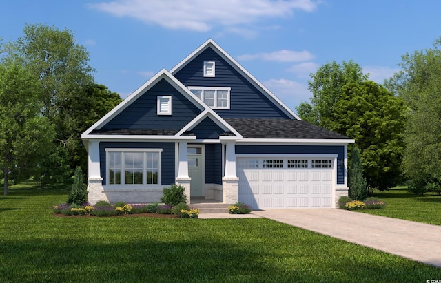 craftsman house with a front yard