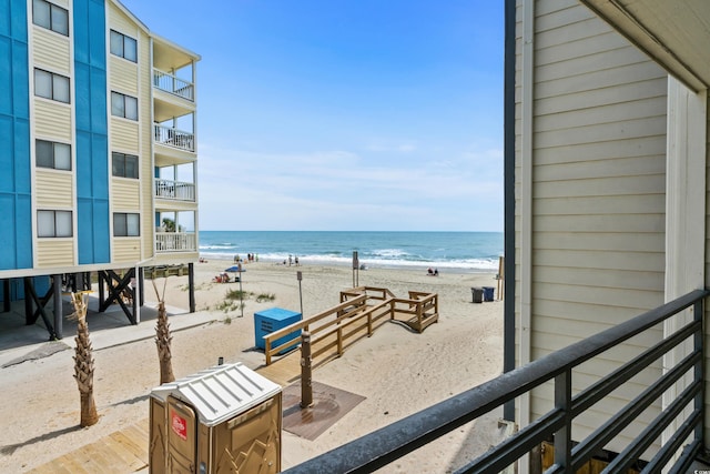 property view of water with a view of the beach