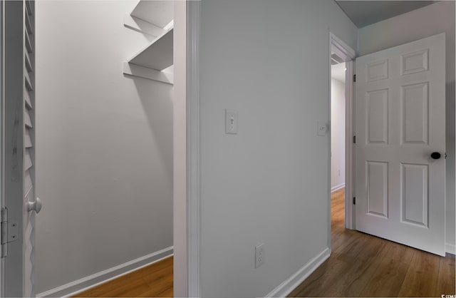 hall featuring light hardwood / wood-style flooring