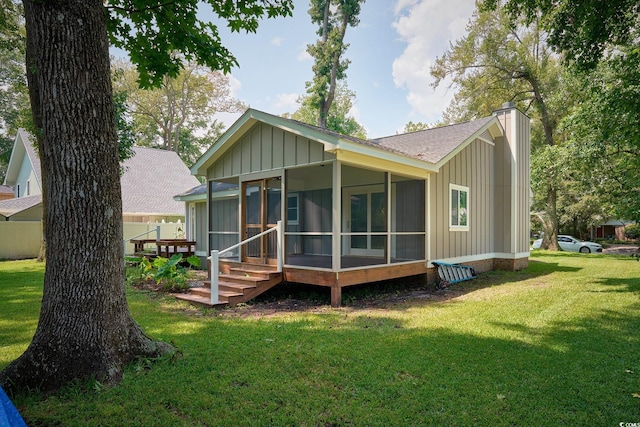 wooden deck with central AC