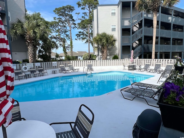 view of pool with a patio area