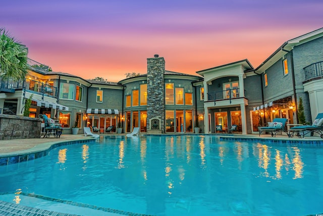 9400 Lake Dr, Myrtle Beach, SC 29572 - outdoor pool featuring a water slide and a patio