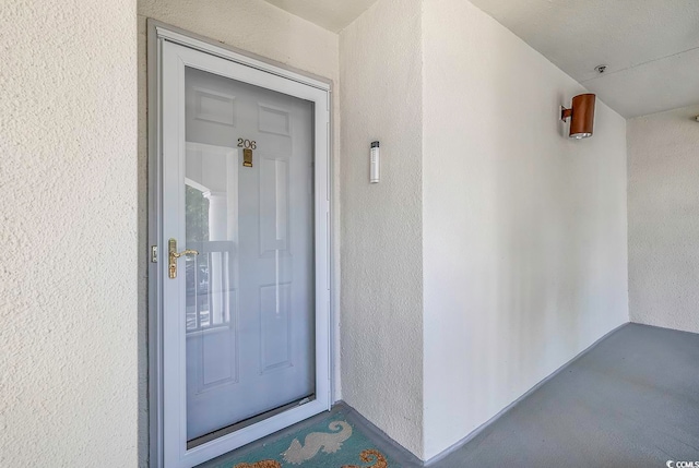 view of doorway to property