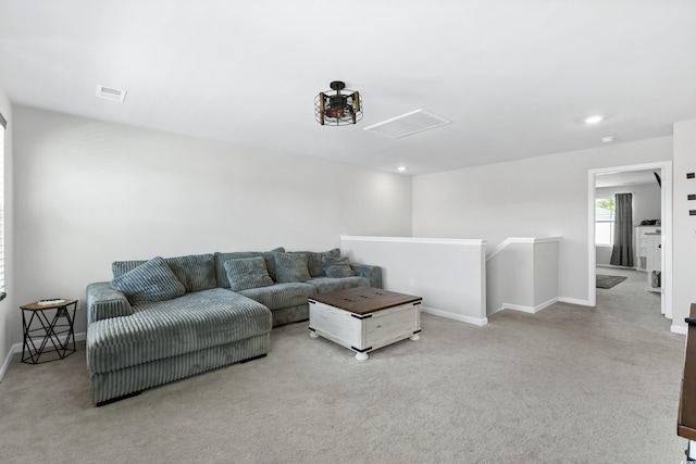 view of carpeted living room